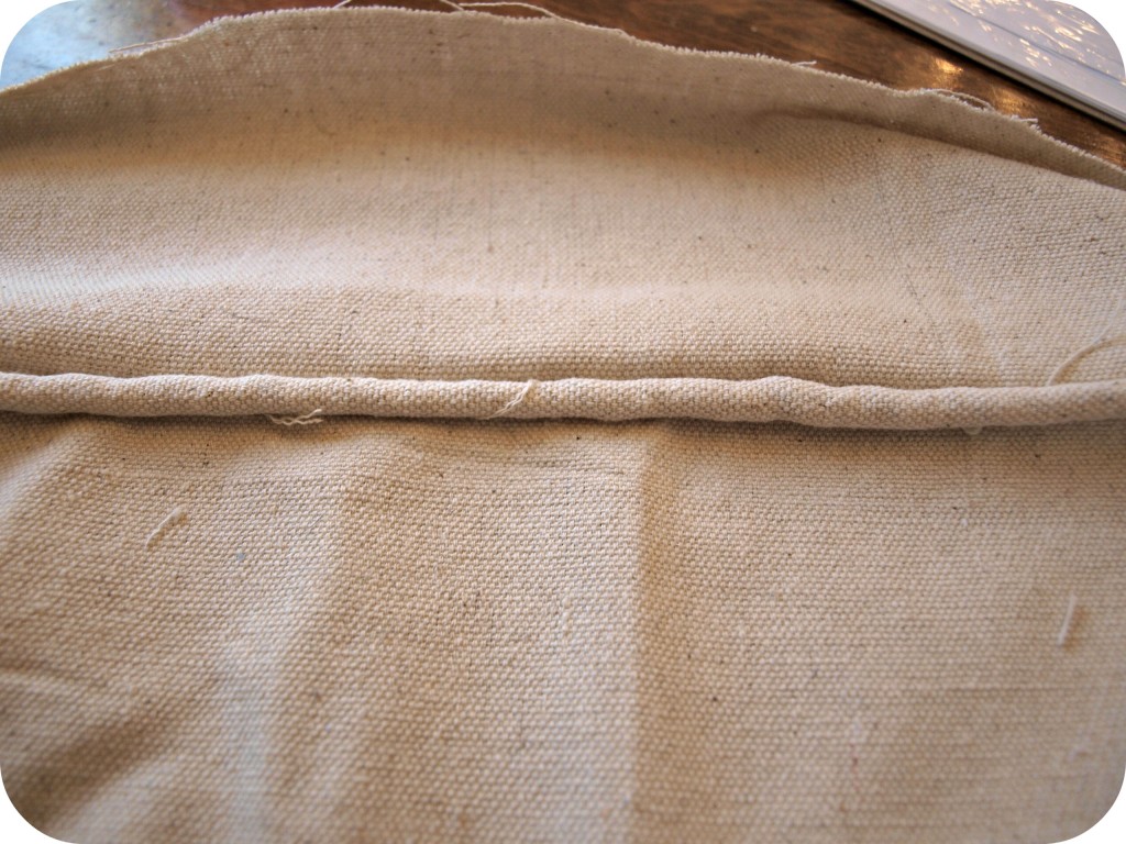 how to make cushion covers out of a canvas drop cloth