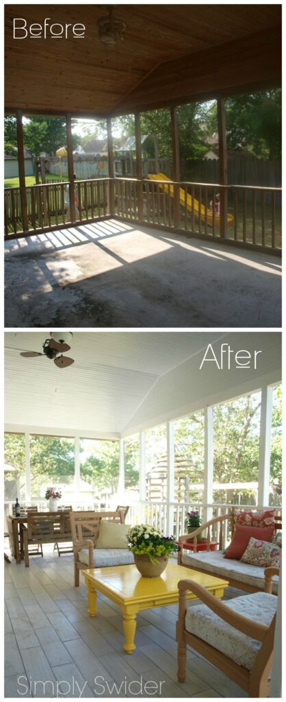 porch makeover before and after