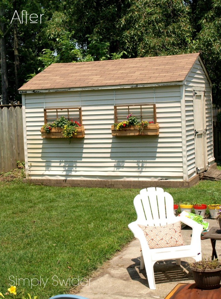 Garden Shed With Window Boxes