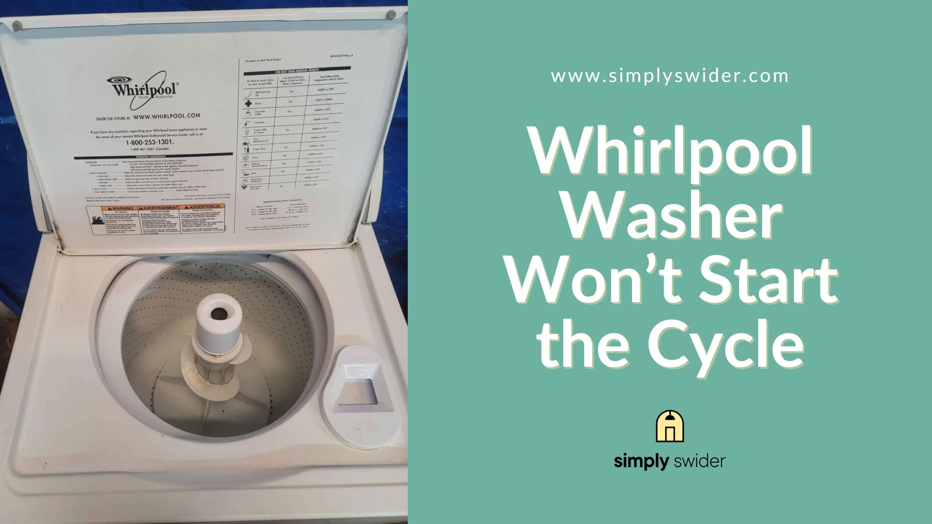 Whirlpool Washer Won’t Start the Cycle