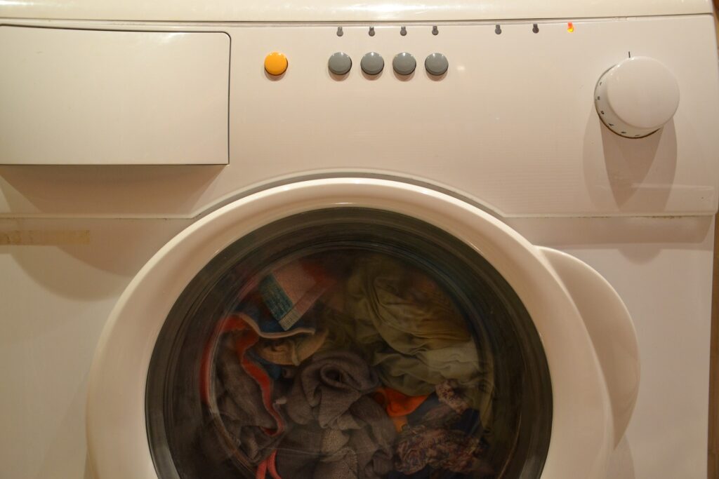 Clothes in the washing machine