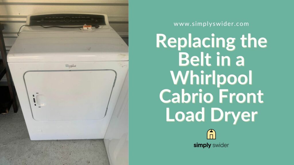 Replacing the Belt in a Whirlpool Cabrio Front Load Dryer