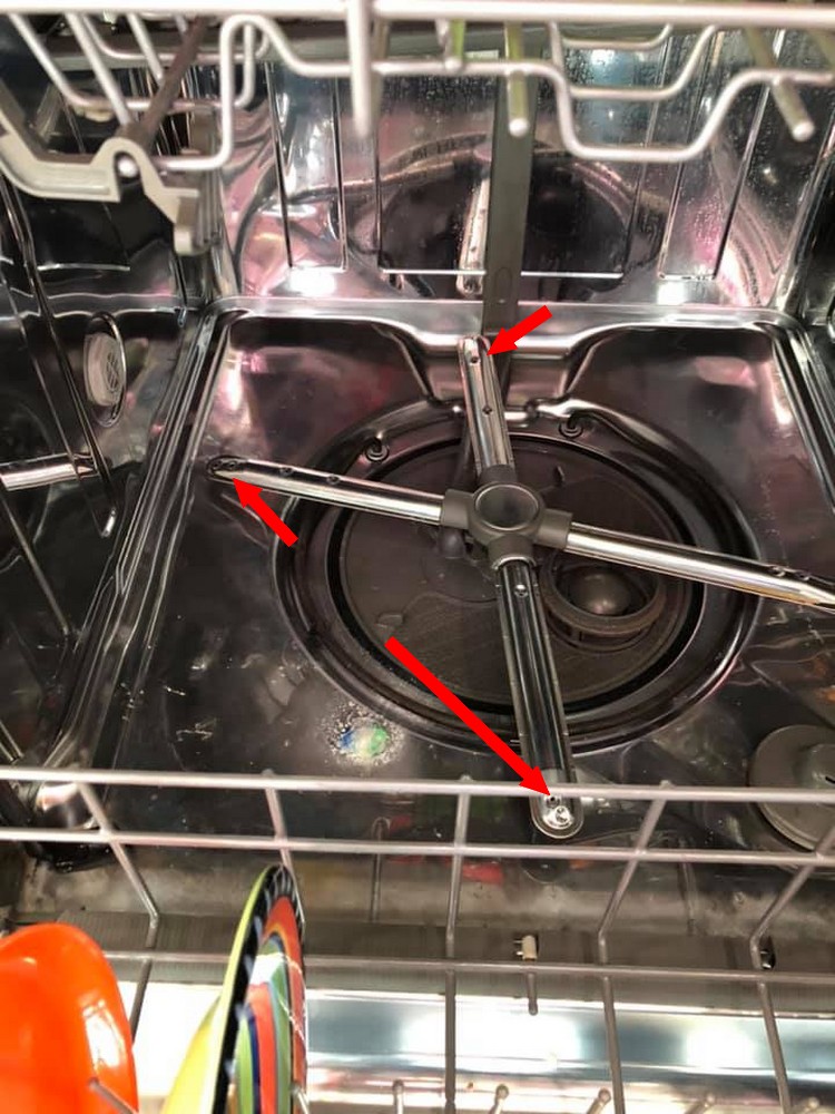 Clogged Dishwasher Spay Arms