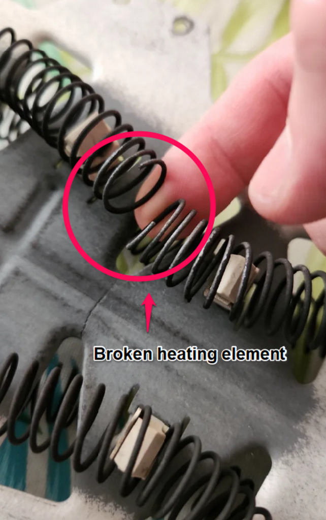 Broken Dryer Heating Element
