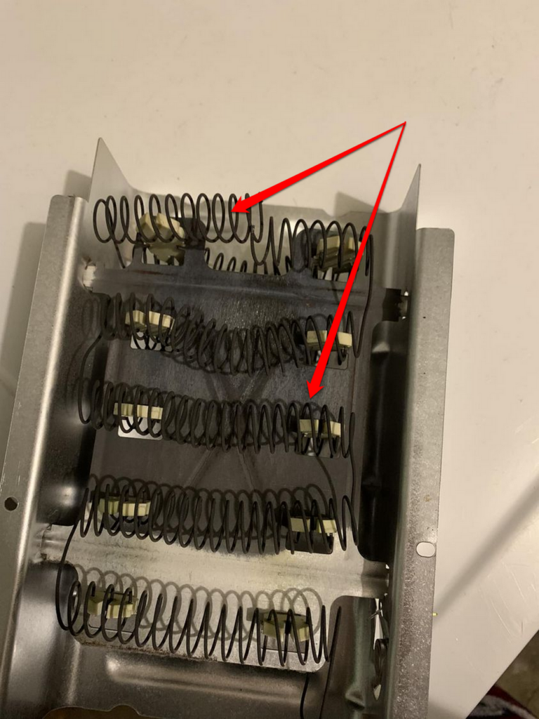 Damaged Dryer Heating Element