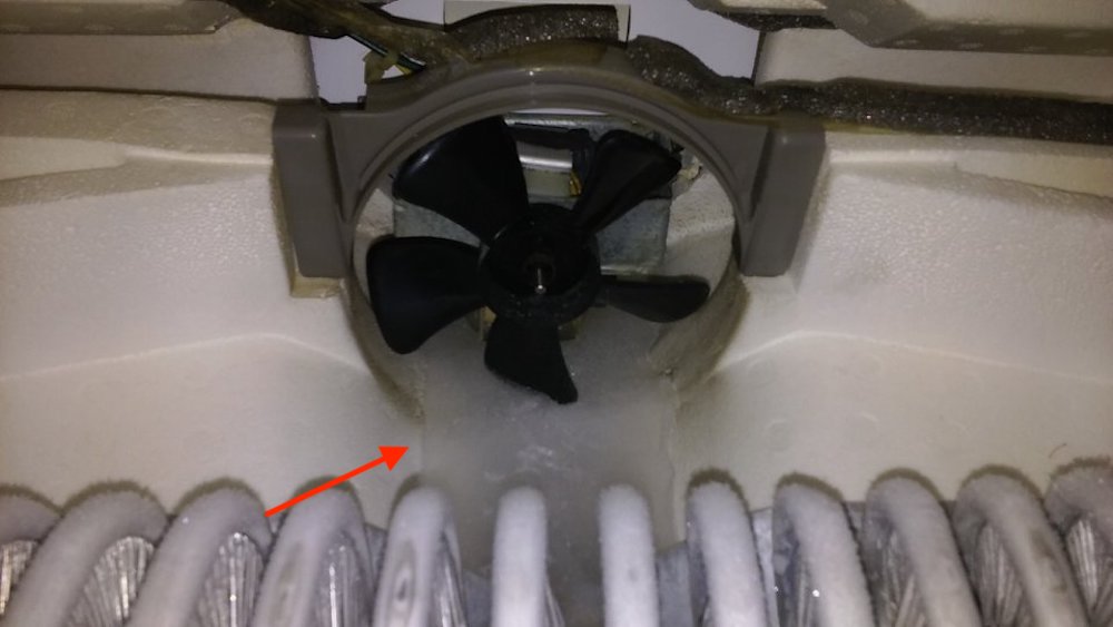 Frozen or Damaged Evaporator Fan Motor