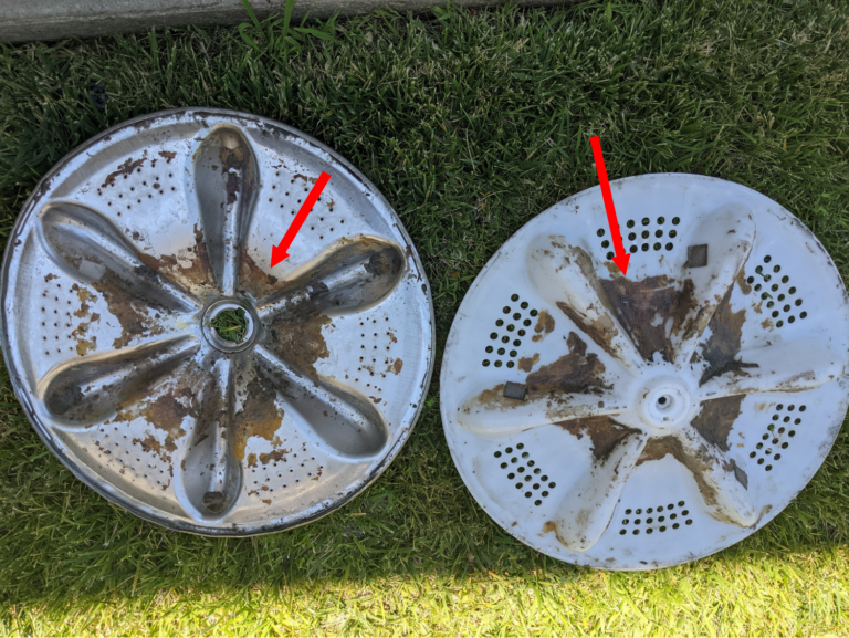 Brown flaky stuff in washing machine