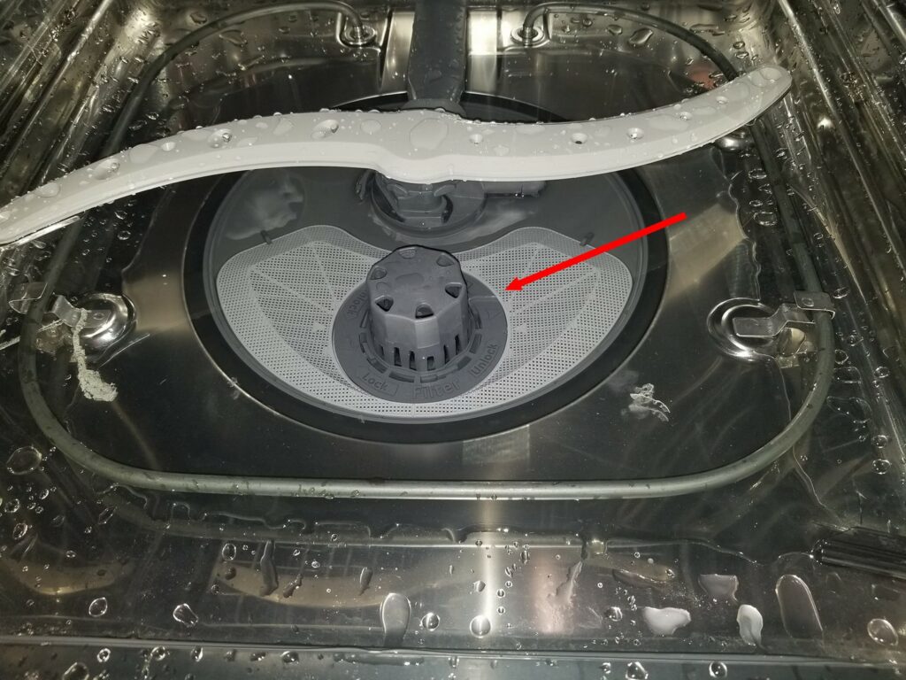 GE Dishwasher Blocked Sump Filter