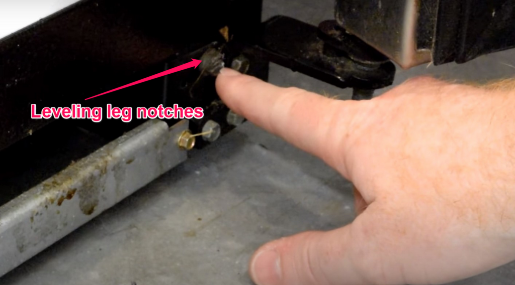 Refrigerator Leveling Leg Notches