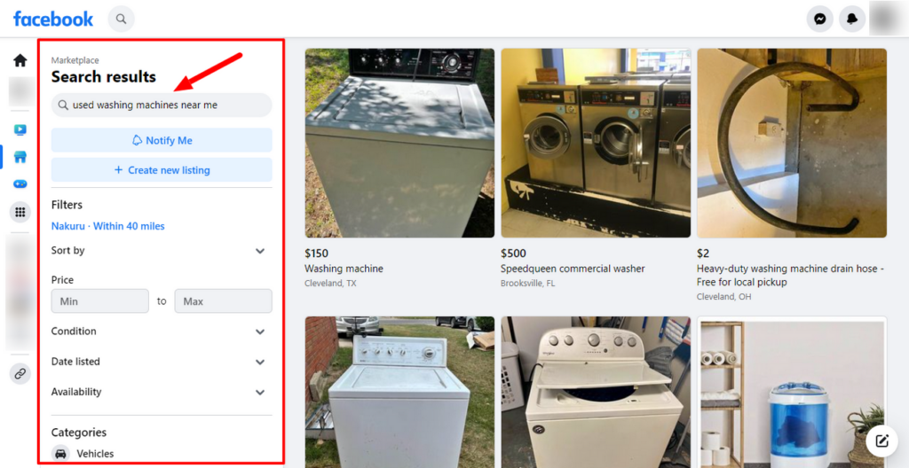 Used Washer and Dryer Facebook Marketplace