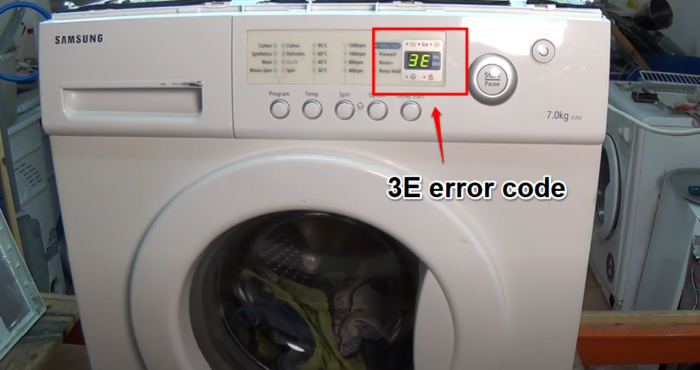 3E Error Code Samsung Washer