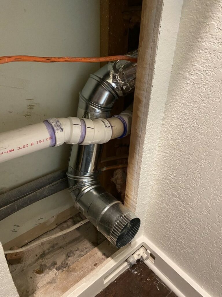4 inch metal dryer vent tube install