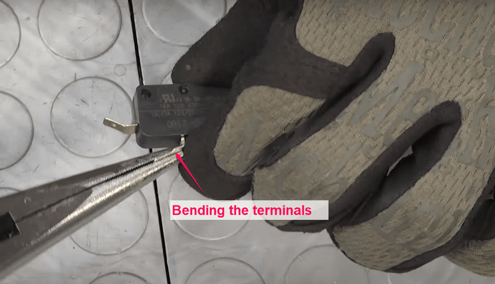 Bending the Terminals on the New Dispenser Switch