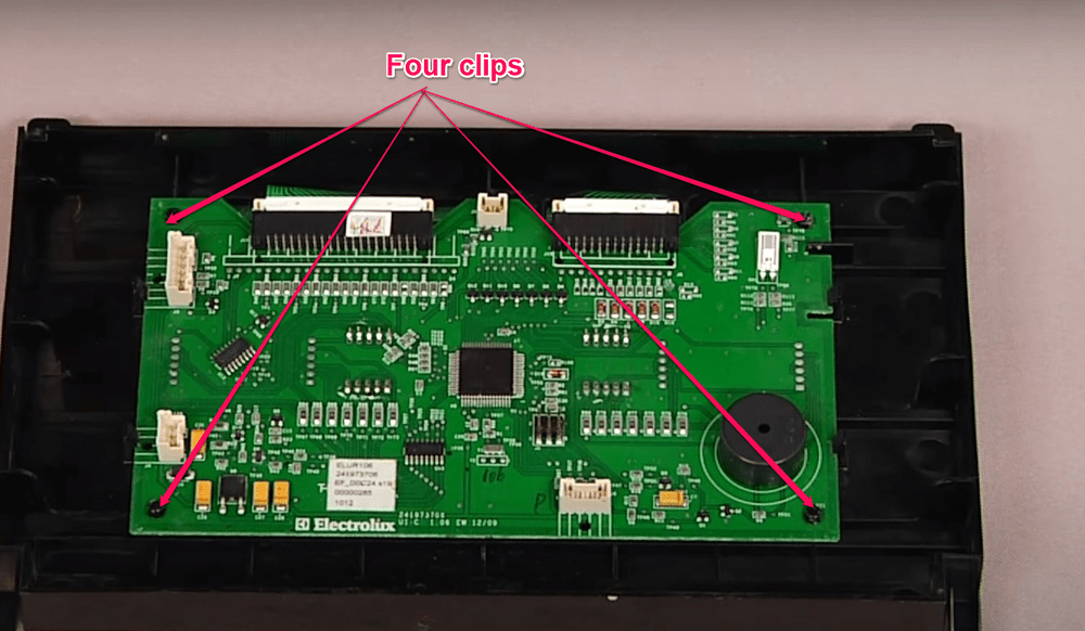 Four Clips on Control Board Fridge