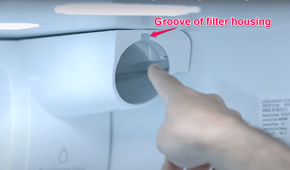 Groove of Filter Housing Fridge