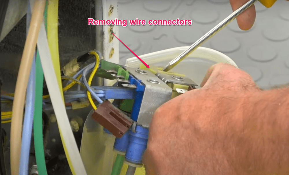 Removing Wire Connectors on Water Inlet Valve Fridge