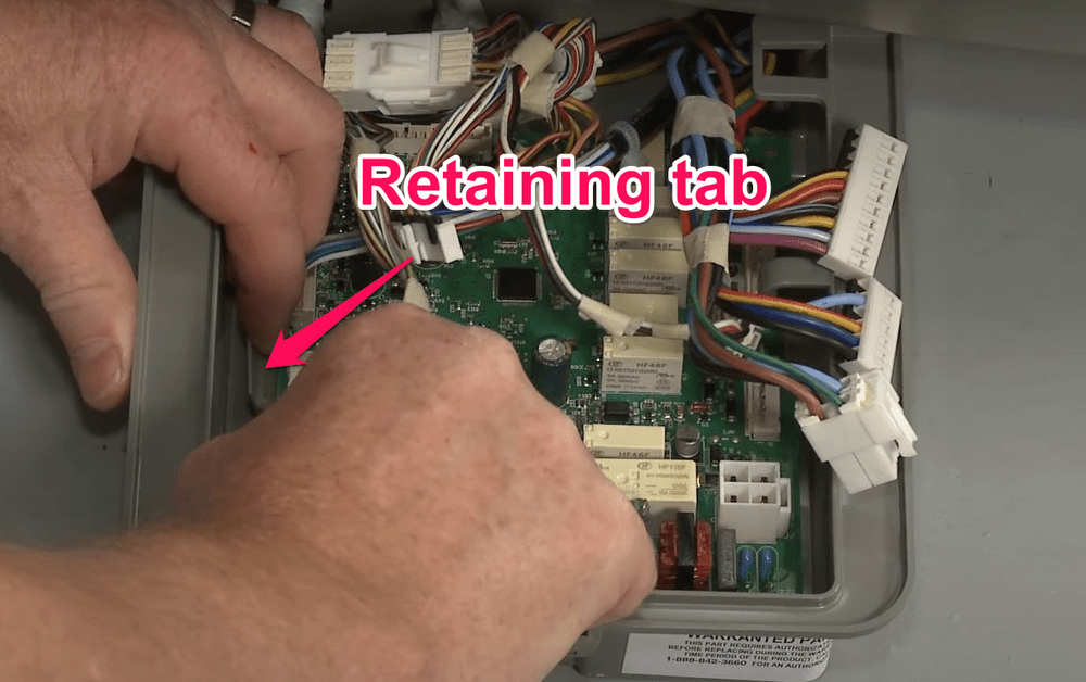 Retaining Tab on Control Board Fridge