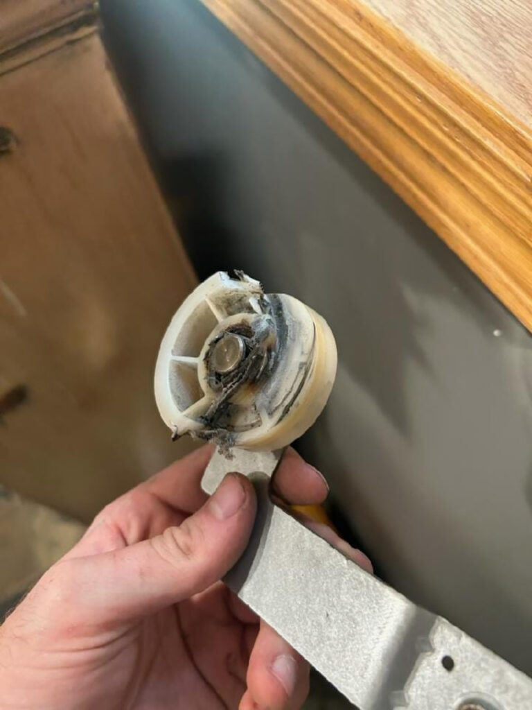 Worn-Out Dryer Idler Pulley